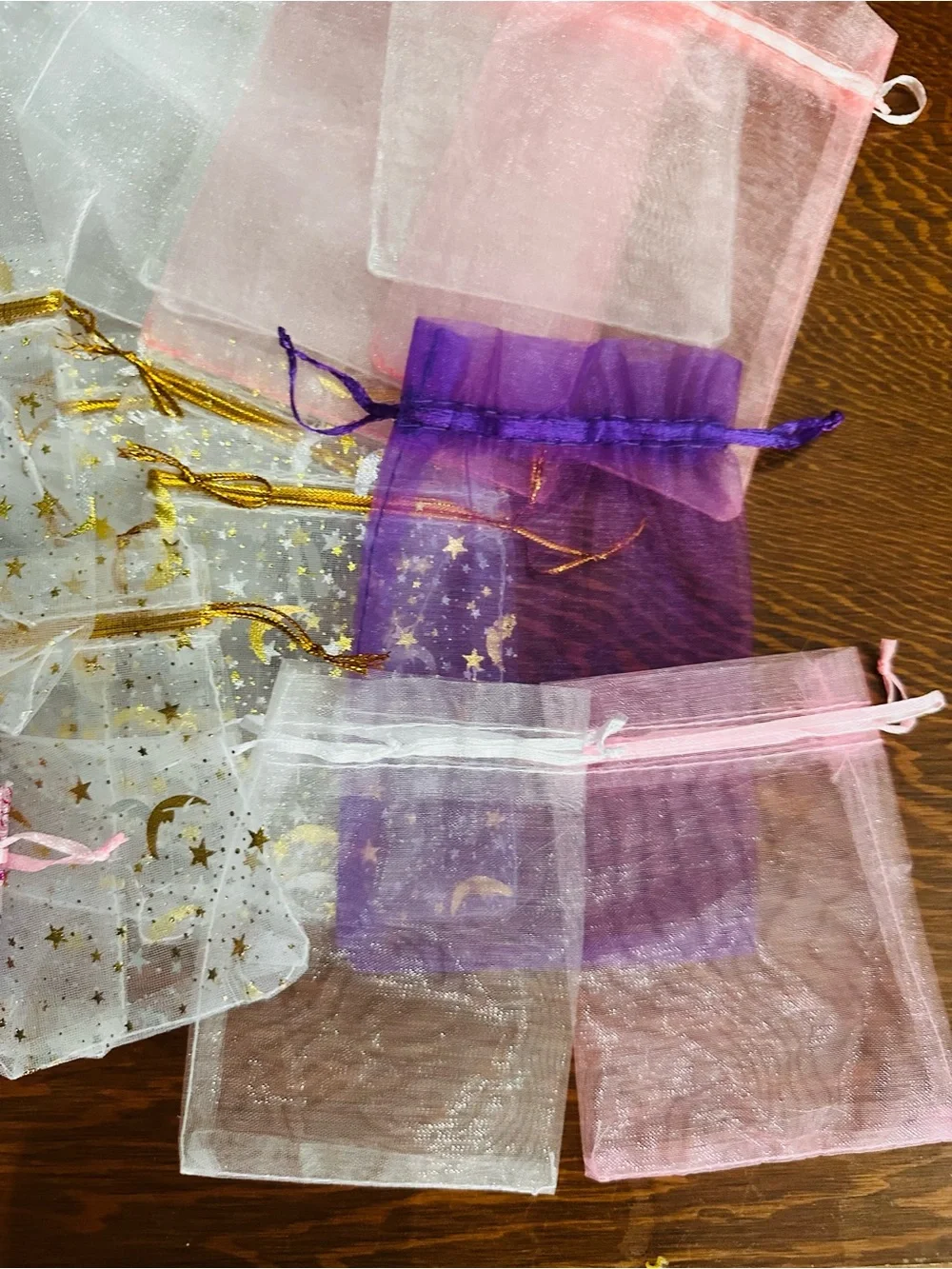 BUY NOW 30 Pc Mixed Size & Design Organza Bags - S-L
